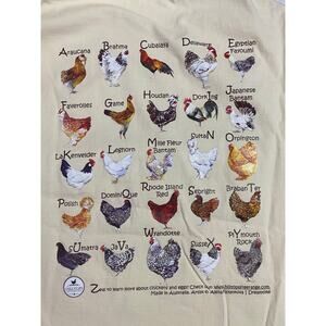 HILLTOP Fresh Eggs CHICKEN Graphic Tee — Beige / Sand Men's Medium